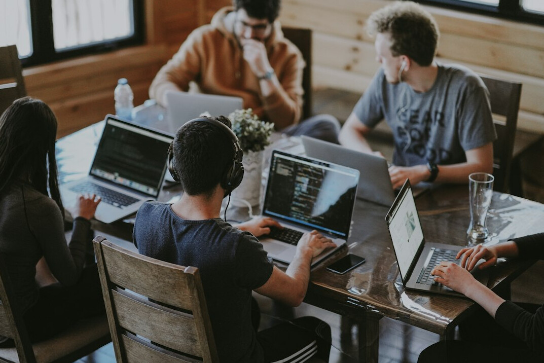 corporate team coding